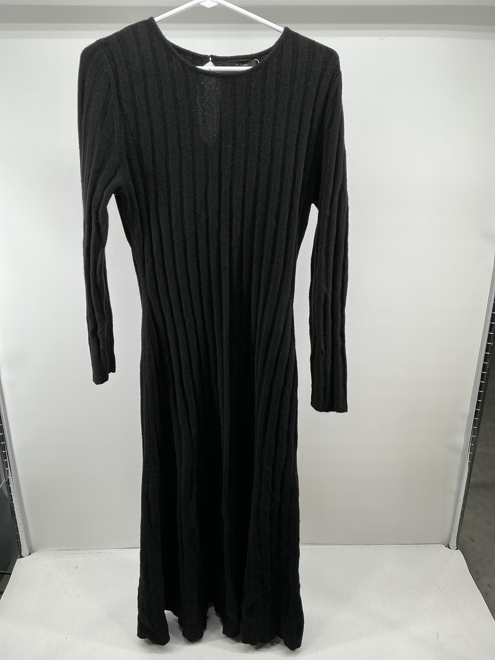 Mongolian Cashmere Wide-Rib Midi Dress